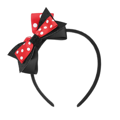 Toddler Baby Girl Polka Dots Princess Costume Birthday Party Fancy Dress up Halloween Cosplay Mouse Ears Dance Outfits for Child 4-5 Years Red + Black