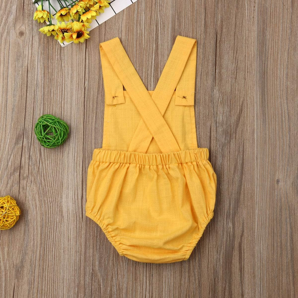 Newborn Baby 1 Piece Summer Romper Baby Girl Boy Solid Color Jumpsuit Sleeveless Backless Overalls Outfits