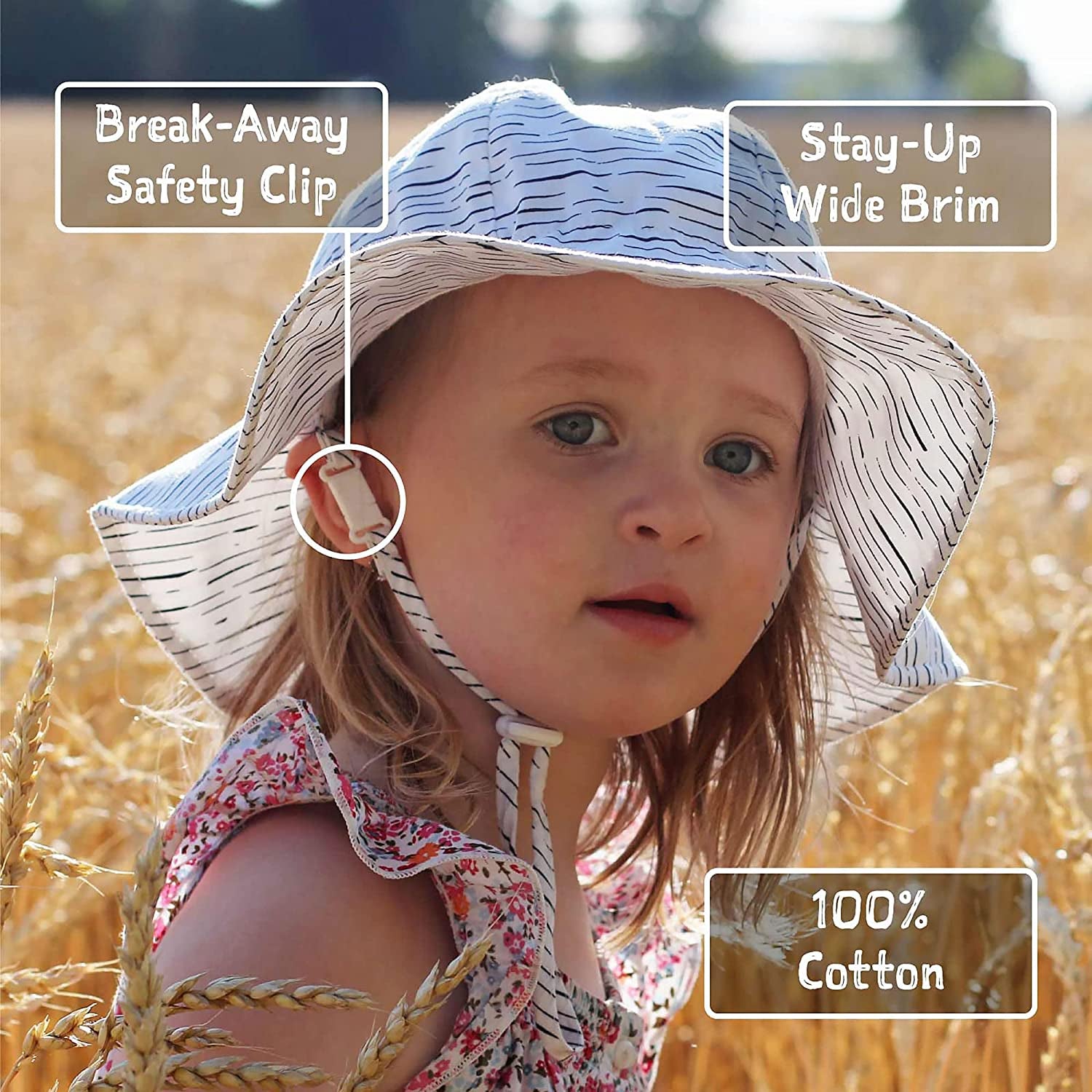 Gro-With-Me Kids’ Floppy Sun-Hats with 50+ UPF Protection for Baby Toddler Girls